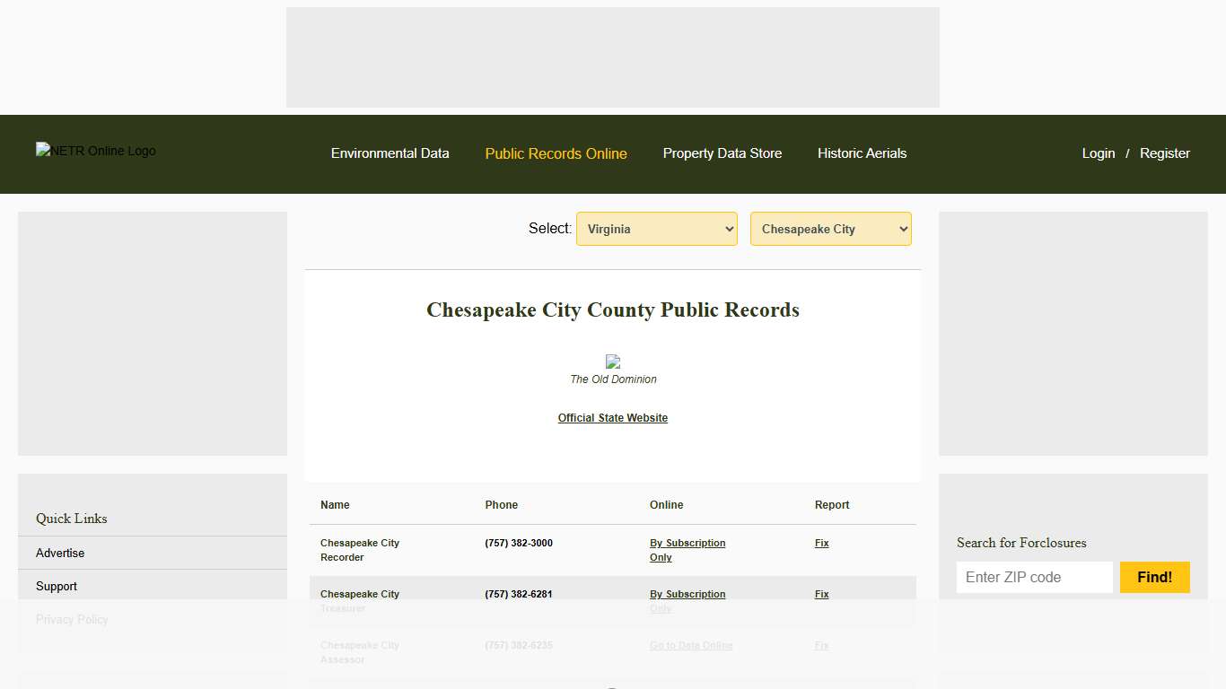 NETR Online • Chesapeake City • Chesapeake City Public Records, Search Chesapeake City Records, Chesapeake City Property Tax, Virginia Property Search, Virginia Assessor